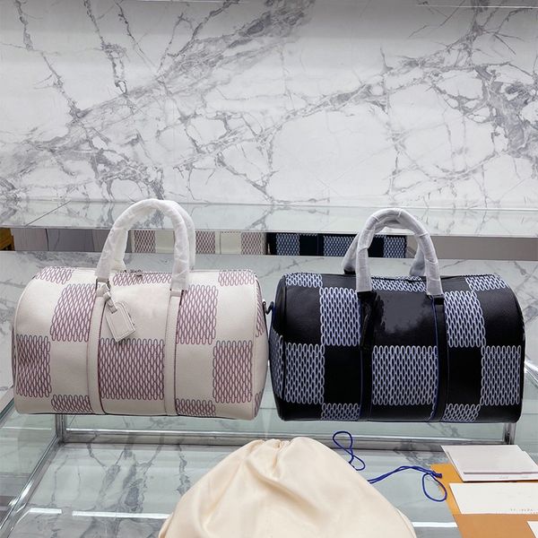 

travel bag leather luxury handbag classic tote bags multifunctional wide strap crossbody bowling designer bags shoulder handbags