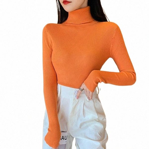 

women's sweaters women's sweaters 55% off 2021 autumn women long sleeve knitted foldover turtleneck ribbed pull sweater soft warm, White;black