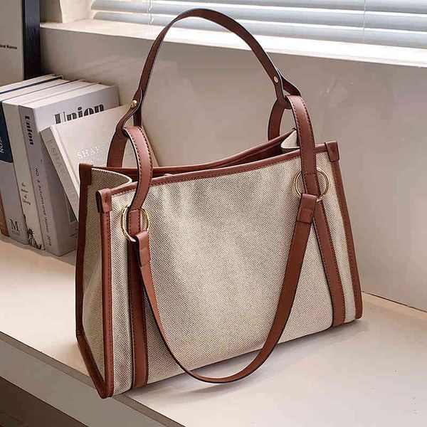 

bags bag women's large capacity leisure one shoulder armpit bag new canvas contrast tote purses