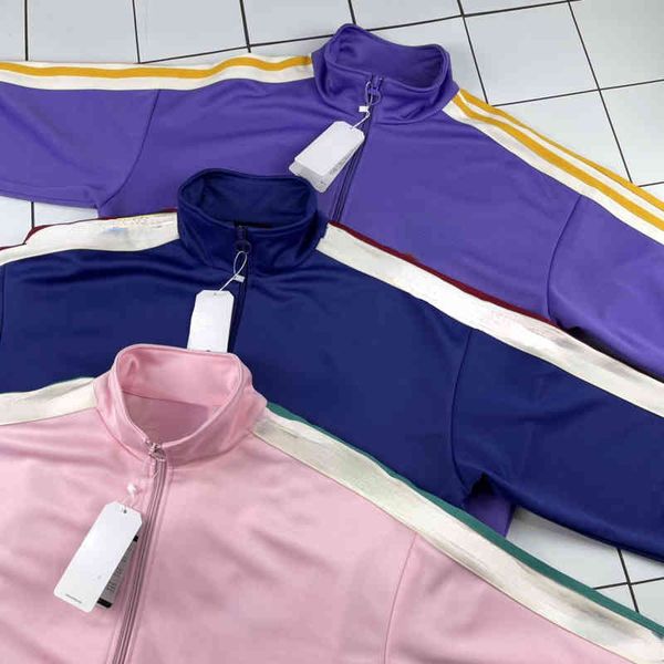 

brand women's tracksuits 22 autumn winter new splicing contrast ribbon sportswear set is simple and fashionable plus-size, Gray