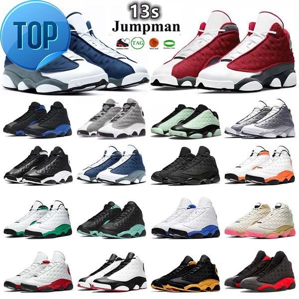 

boots men women basketball shoes 13 13s jumpman obsidian red flint aurora green houndstooth mens outdoor sports womens bred tainers eur 36-4, Black