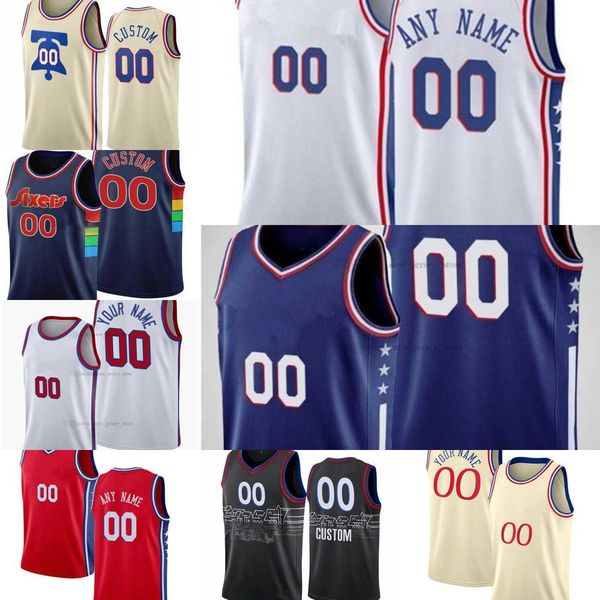 

basketball jersey 75th men women youth philadelphia''76ers''30 furkan korkmaz 0 tyrese maxey 20 georges niang 44 paul re, Black;red