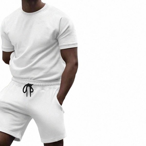 

men's tracksuits men's tracksuits men's sportswear summer suit fitness wear sports short-sleeved shorts mesh cotton 2-piece s, Gray