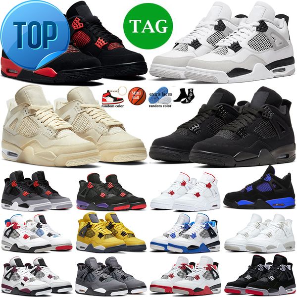 

boots jumpman 4 basketball shoes for men women 4s military black cat sail red thunder white oreo blue university infrared mens sports sneake