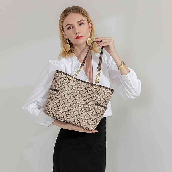 

bags shoulder tote bags for women new luxury designer shopper shopping chain sling plaid leather handbags purses