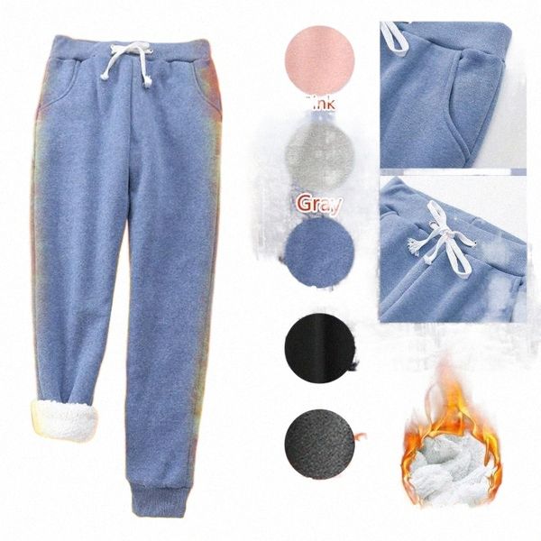 

women's pants & capris women's pants & capris plus size women warm sweatpants leggings winter fashion stretchy long workout with p, Black;white