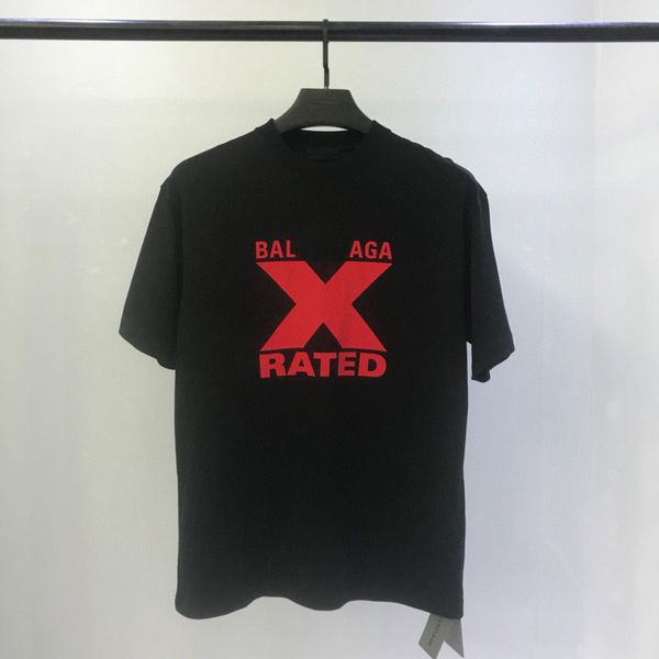 

designer t shirt balencigas x letter printed brand men women tshirts front letters woman t shirt size 4xl 5xl casual large half sleeve t-shi, White;black