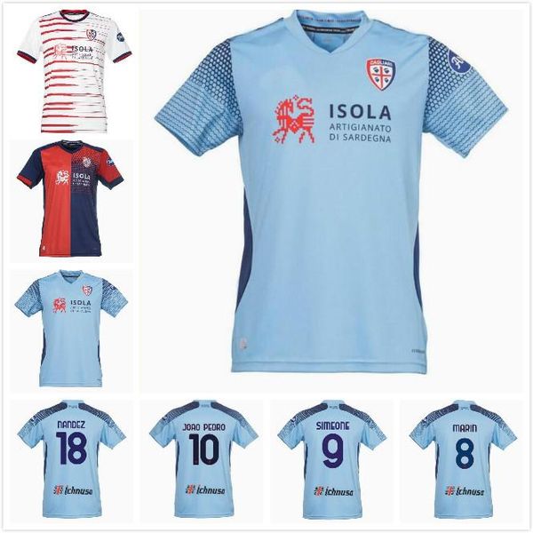 

2021 2022 cagliari calcio soccer jersey simeone rog 21 22 joao pedro maglie da calcio home away third simeone football shirt, Black
