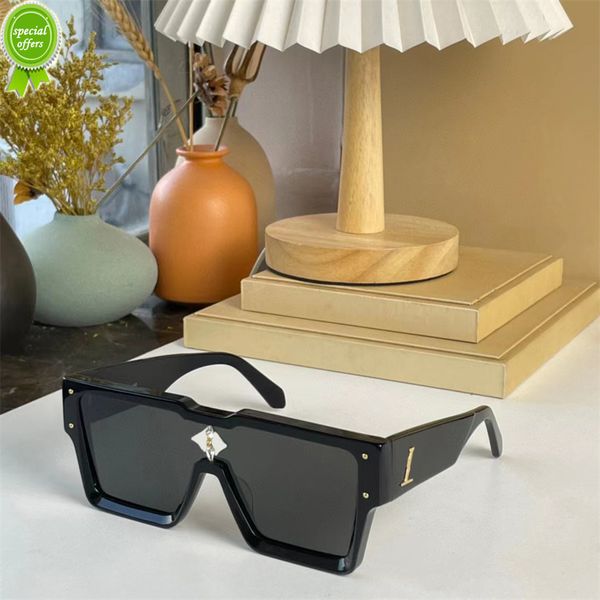 

designer brand sunglasses luxury digner for men mens women woman cyclone plate ultra-thick frame one-piece uv400 lens four-leaf with orange, White;black