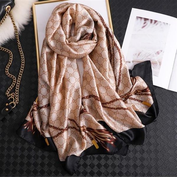 

women scarf summer silk scarves shawls lady wraps soft pashimina female echarpe designer beach stole bandana2495, Blue;gray