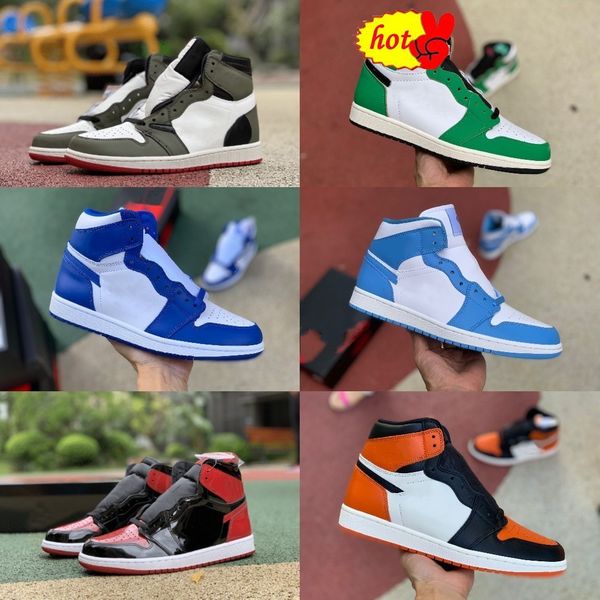 

boots jumpman 1 1s high sports basketball shoes mens women stealth stage haze bio hack rebellionaire military university blue new love dark, Black