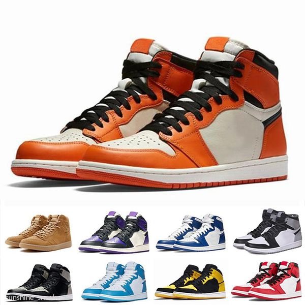 

2020 new arrival mens womens basketball shoes chicago mid milan og tokyo satin snake crimson tint tie dye fearless lakers sneakers trai264h, Black;brown