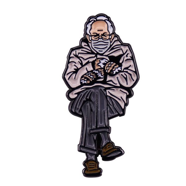 

bernie sanders pin brooch badge pin badge accessory cartoon anime movie, Blue