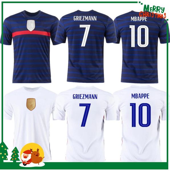 

footballeuro 2020 cup mbappe griezmann france soccer jersey pogba giroud kante maillot de foot equipe maillots football shirt uniforms la 20, Black