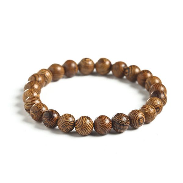 

natural wooden handmade beaded strands charm bracelets elastic jewelry for women men lover party club decor, Black