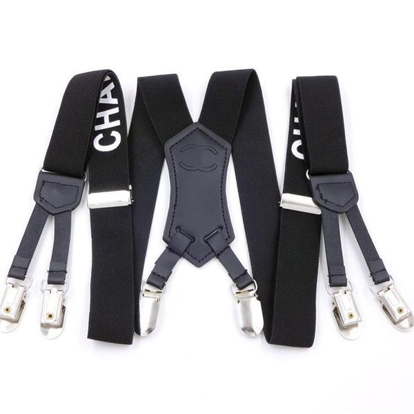 

designer fashion suspenders for man and women 3 0 115cm six clip288w, Black;white