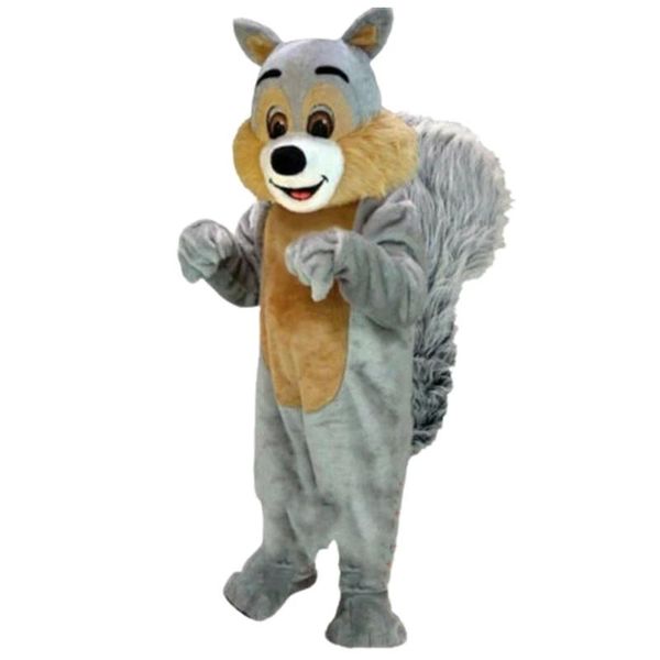 

2022 factory direct sale christmas squirrel mascot costume party dress suit costume carnival event, Red;yellow
