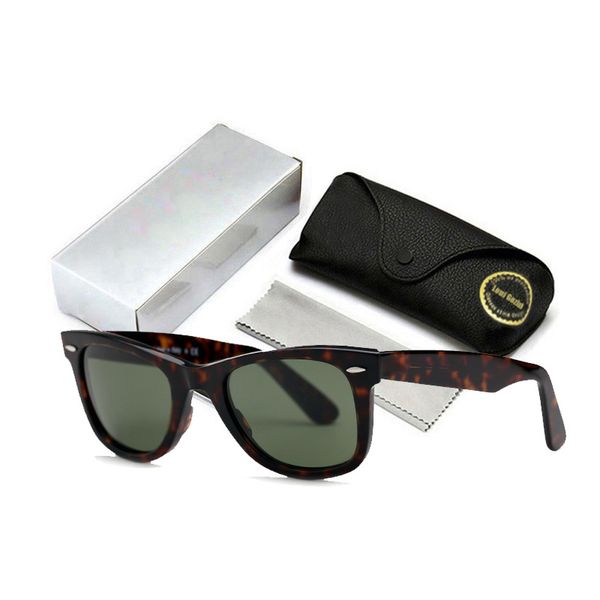 

wayfarer luxury square sunglasses men women acetate frame with ray glass lenses sun glasses for male, White;black