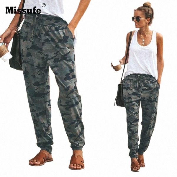 

women's pants & capris women's pants & capris missufe camouflage print long pant women pocket bandage full length trousers female, Black;white