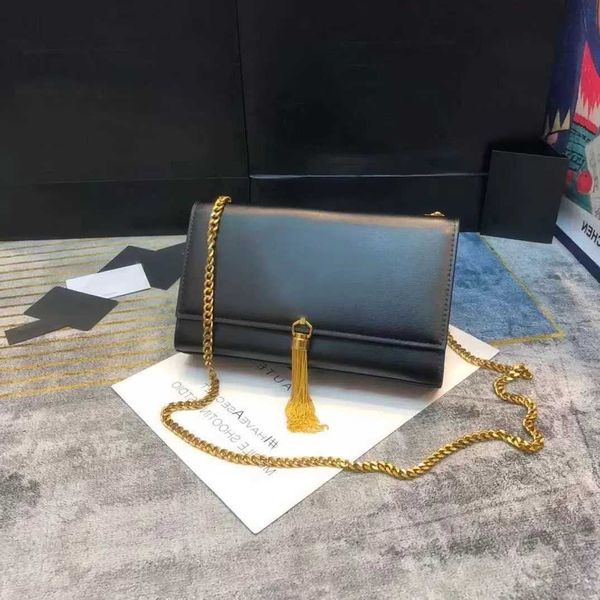 

totes brandbags1990 designer handbags genuine leather tassel bags chain purse fashion clutch envelope lady shoulder cowhide luxury handbag