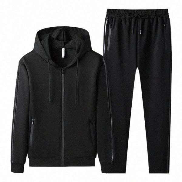 

men's tracksuits men's tracksuits men's tracksuit autumn polyester sportswear two piece set men jacket sweatpants clothing ma, Gray