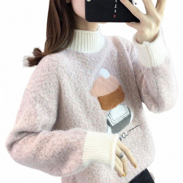 

women's sweaters women's sweaters 841 autumn winter women mock sweater chenille imitated mink loose fashion sweet kawaii girlfrien, White;black