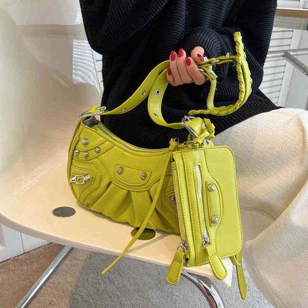 

bags new heavy industry rivet locomotive bag three in one month tooth armpit single shoulder messenger bag personalized purses