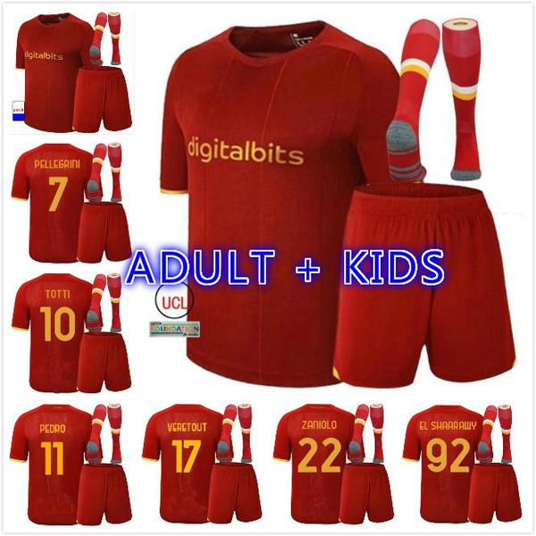 

college wear 2021 2022 shomurodov abraham roma soccer jerseys zaniolo dzeko pastore totti kluivert 21 22 football shirt men kid, Black