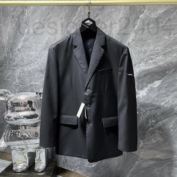 

men's suits & blazers designer lisa's same os style suit a new silhouette in spring and autumn 2022. wool fabric loose men's, White;black