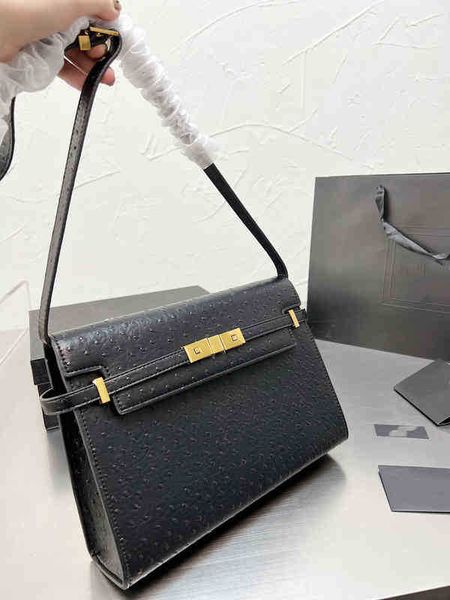 

designer bags luxury bagss ostrich leather female trendy wild crossbody vintage tofu underarm bag 220316 mmm2