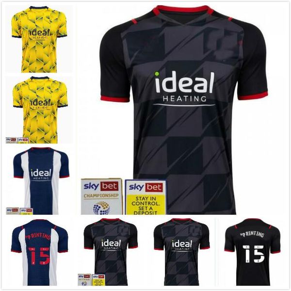 

college wear 21 22 west soccer jerseys livermore diang brunt bromwich albion football shirt 2021 2022 home robson-kanu phillips uniforms, Black