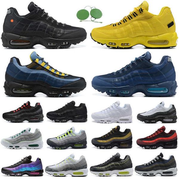 

95s mens sneakers running shoes 95 triple black white women outdoor sports trainers2286