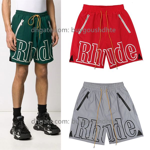 

2022 rhude casual shorts inner mesh breathable men's and women's fashion shorts, White;black