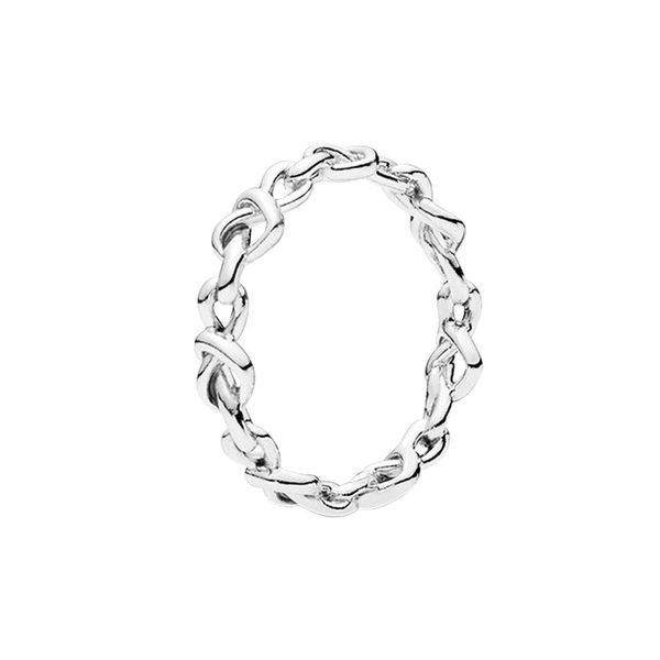 

authentic sterling silver knotted hearts ring women wedding designer jewelry for pandora love heart girlfriend gift rings with original box, Slivery;golden