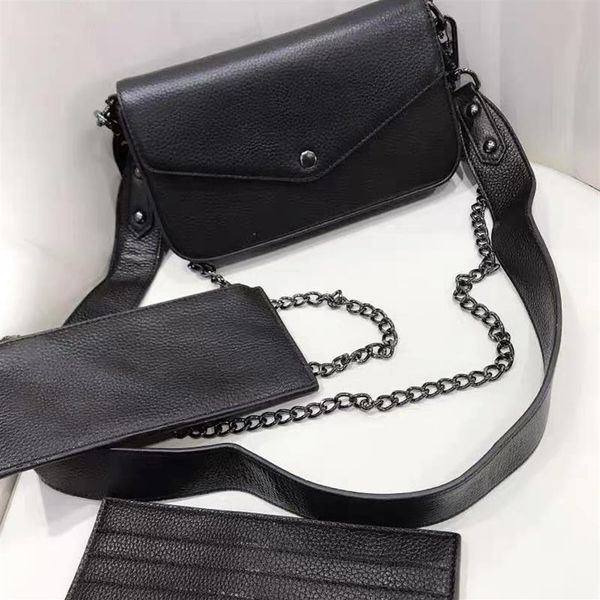 

dicky0750 leather clutch handbags for women evening bags fashion chain purse lady shoulder handbag presbyopic crossbody mini messe235k