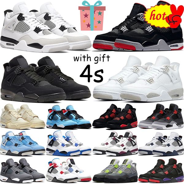 

boots shoe 4 retro basketball shoes military black cat 4s men women stage haze sail university blue infrared red thunder white oreo royalty