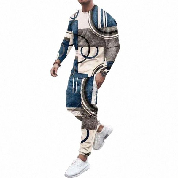 

men's tracksuits men's tracksuits summer t-shirt pants two-piece men's casual sports suit 3d printing sportswear o-neck 2-pie, Gray