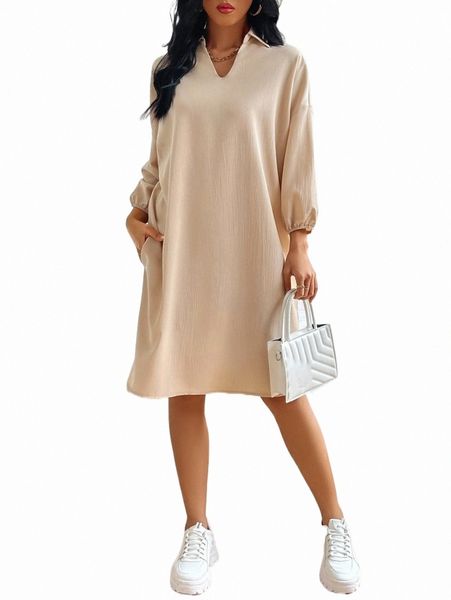 

casual dresses drop shoulder slant pockets tunic dress t78b#, Black;gray