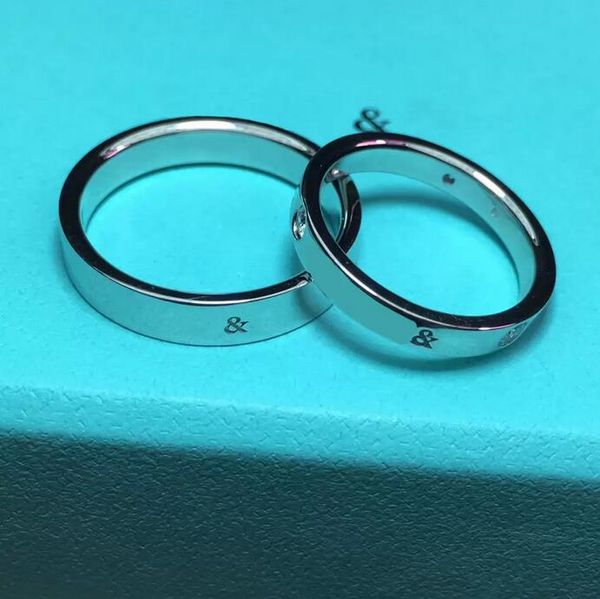 

band rings designers ring luxurys couple jewely fashion men's and women's classic letter diamond rings 2 styles anniversary gift s, Silver