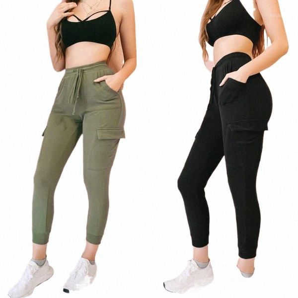 

women's pants & capris women's pants & capris women sweatpants high waist lace up stretch sports casual ladies girls pocket long j, Black;white