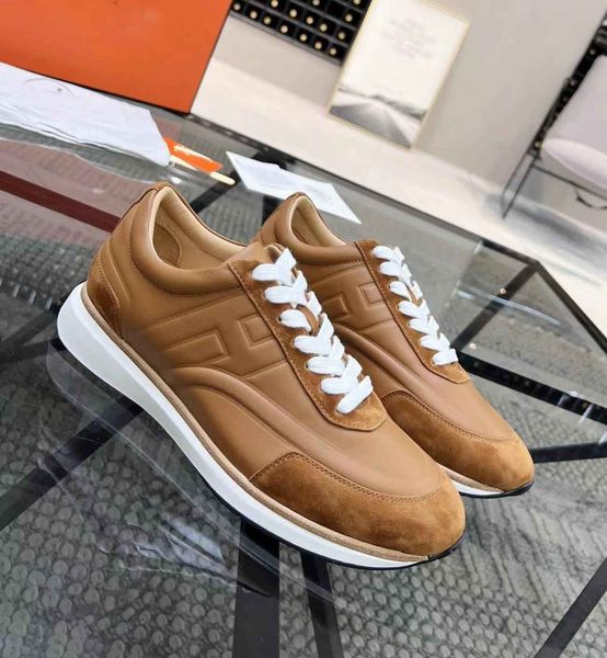 

sport style -- easy sneakers shoes men technical mesh rubber sole lace up casual walking calfskin & suede goatskin outdoor trainers eu38-46, Black