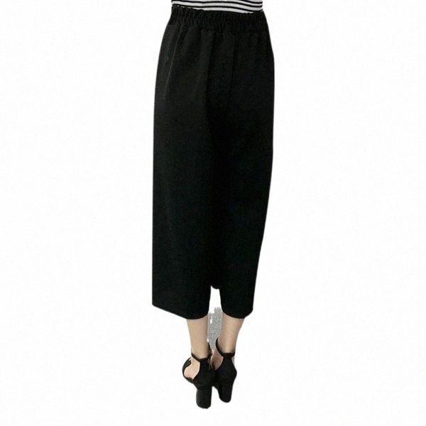 

women's pants & capris fashion summer wide leg lace up pants women high waist striped loose elegant office ladies streetwear trousers 2, Black;white