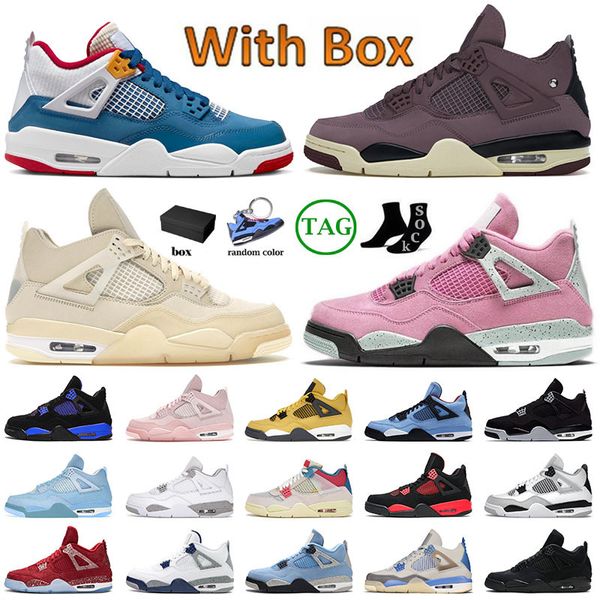 

mens womens j4 basketball shoes jumpman 4 violet ore 4s iv cactus jack military black cat nik bred cavs messy room pink university blue