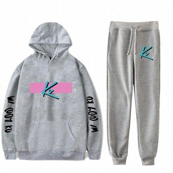 

men's tracksuits men's tracksuits fundy spring letter printing all-match casual sport hoodie sportswear sweatshirt and trousers tw, Gray