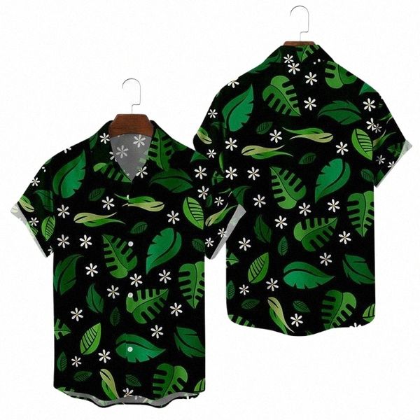 

men's tracksuits men's tracksuits oversize 6xl leaves floral printed short sleeve shirt and shorts two piece suit summer hawaiian, Gray