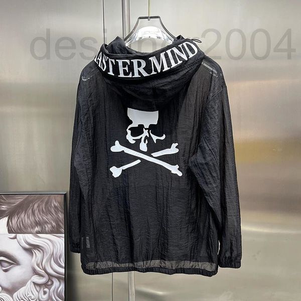 

others apparel designer 2022 summer new mmj skull print casual skin windbreaker men's and women's hooded sports sunscreen jacket y, Black;white