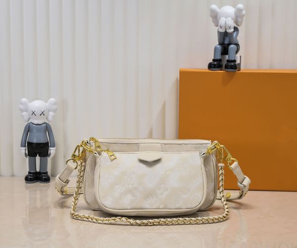 

designer luxury shoulder bag wallet two piece chain gradient mahjong bag 46180