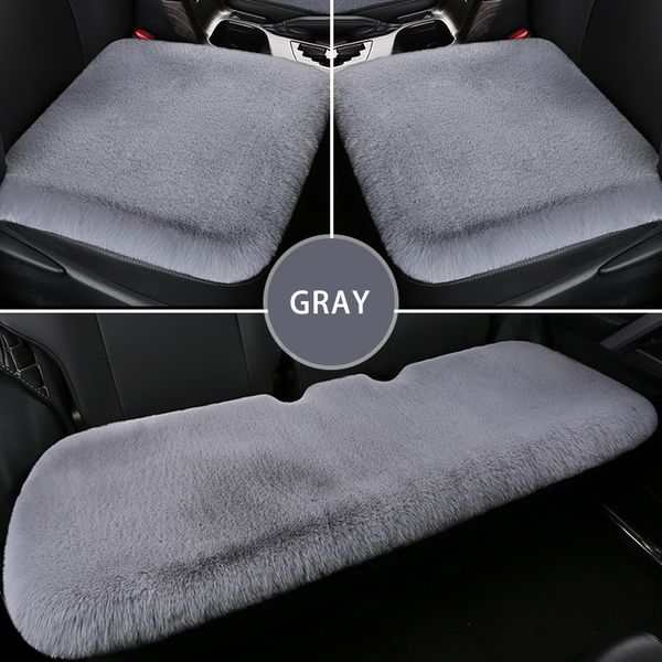 

winter warm car seat cover fluffy sets for women long plush wool fur chair cushion