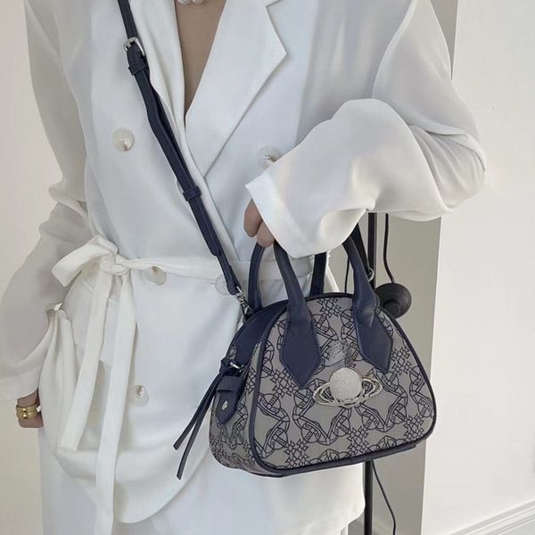 

designer bag handbag bowling bag 2022 autumn and winter old flower saturn series printing bags messenger women
