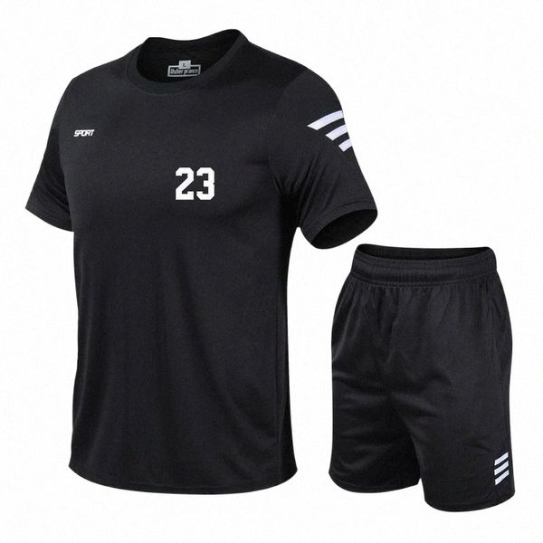

men's tracksuits men's tracksuits sportwear mens tracksuit jogging t-shirts shorts summer men sets clothing plus size casual sport, Gray